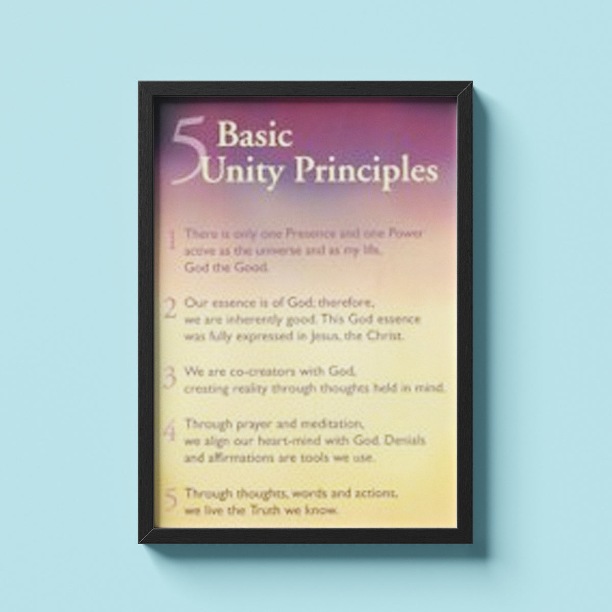 5 Basic Principles Poster