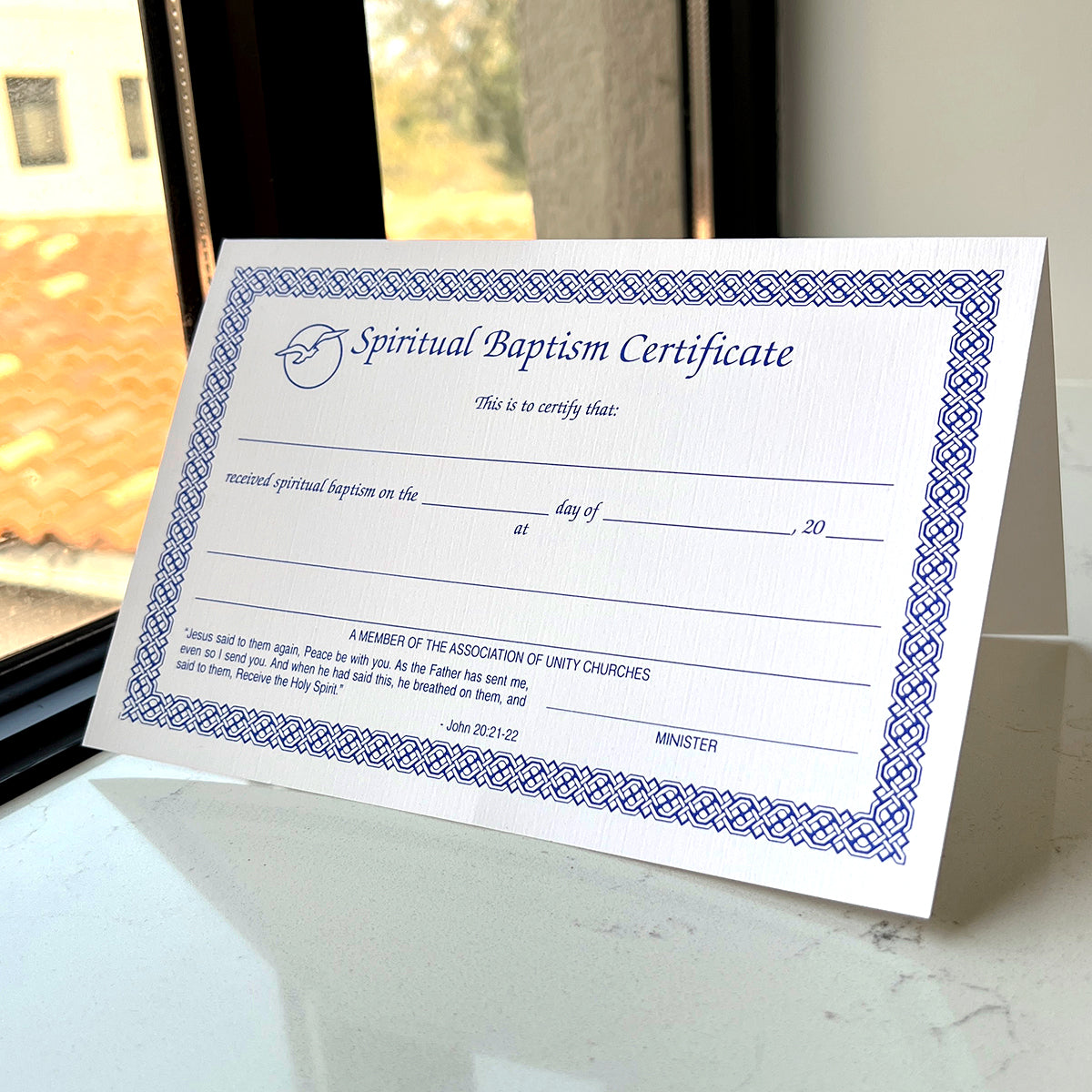 Spiritual Baptism Certificate