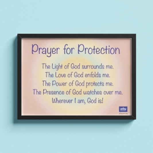 Prayer for Protection Poster - Youth Peach