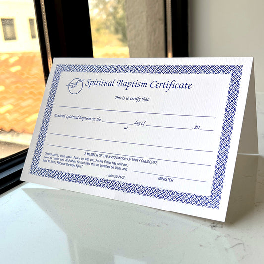 Spiritual Baptism Certificate